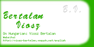 bertalan viosz business card
